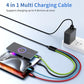Cruise Essentials 2026 4 in 1 Multi Charging Cable [2Pack 5FT], Tangle Free USB C Car Charger Cable, Nylon Braided Charging Cords for Multiple Devices, Travel Essentials Car Accessories