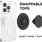 PopSockets Phone Grip for MagSafe, Magnetic Holder, Phone Stand, Black - Black