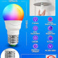 ILC RGB LED Color Changing Light Bulb, 40W Equivalent, 450LM, 2700K Warm White 5W E26 Screw Base RGBW, Flood Light Bulb- 12 Color Choices - Timing Infrared Remote Control (4 Pack)
