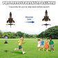 Rocket Launcher for Kids, 200 ft Self Launching Motorized Rocket Toy with LED and Safety Parachute Land, Outdoor Toys Cool Birthday for Boys Ages 8-12 (Orange)