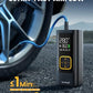 Car Tire Inflator Portable Air Compressor - Lamicall [4X Faster][150 PSI] Bike Air Pump, Rechargeable Battery, Pressure Gauge Display, LED Light, Automatic Car Cordless Pump for Motorcycle, Bike, Ball