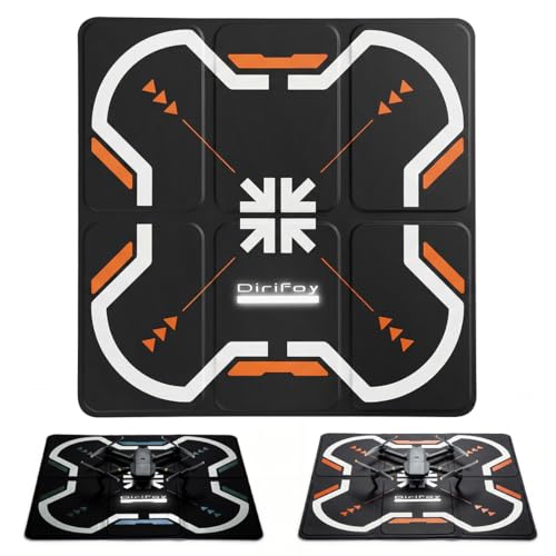 Drone Landing Pad 17" Foldable | High Visibility Weighted Non-Slip Waterproof Double Sided Drone Pad with Portable Design for DJI Mini Air and Mavic FPV