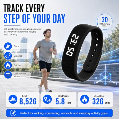 Alarm Clock Smart Watch Bracelets for Mens Digital Heavy Sleepers Vibrating Wristband Sleeps Wrist Womens Tracker Vibro Onyx Vibration Silent Small Distance Teens Shock Despertador Band Alert