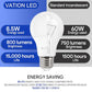 24 Pack A19 LED Light Bulb Daylight 5000K LED Bulbs, 60 Watt Equivalent, Efficient 8.5 Watt, 800 Lumens, E26 Medium Base, Non-Dimmable, ETL/UL Listed