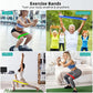 Resistance Bands for Working Out, 5-Pack Elastic Exercise Bands for Strength Training, Stretching, Workout; Home Gym Equipment for Women Men, Pilates Yoga Physical Therapy, Leg Glute Arm Exercise Kit