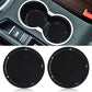SUNCARACCL Car Cup Holder Coaster, 2 Pack Universal Bling Vehicle Insert (2.75" Diameter), Crystal Rhinestone Car Interior Accessories (Black with Black Diamond).