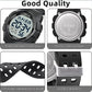 Beeasy Mens Digital Sports Watch, 50M Waterproof 49mm Rubber Strap Mens Watches with Stopwatch, Countdown Timer, Alarm & Dual Time—Ideal for Sport, Gym, Running, Referee, School & Daily Wear