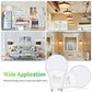 GU24 LED Light Bulb, 5000K Daylight, 9W(100W Equivalent), 800 Lumens, A19 Shape GU 24 LED Bulbs, Twist and Lock GU24 Pin Base with Two Prongs, Non-Dimmable, UL ETL Certificated(4-Pack)