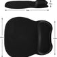 EooCoo Ergonomic Mouse Pad with Wrist Support, Mousepad with Memory Foam Wrist Rest and Non-Slip Base for Computer, Cafe, Home & Office, 9.64 x 8.26 in Office Desk Accessories