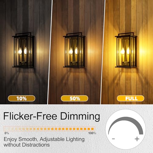 E12 Candelabra Bulb 40 watt Equivalent, E12 LED Bulb Dimmable Chandelier Light Bulbs, B10 Candle Light Bulbs 2700K Soft White, 90+CRI, 400LM, Clear Glass, 12 Pack