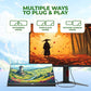 AOC 16T20 Portable Monitor 15.6" FHD 1080p IPS Display, USB-C x2, Mini HDMI, Built-in Speakers, Travel Monitor with Smart Cover, Compatible with Laptops, MacBook, Gaming Console Ready