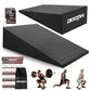 Squat Wedge Block, 2 Pcs Non-slip Heel Elevated Squat Wedge for Weightlifting Workout with Storage & Training Poster, Slant Board for Squats to Improve Squat Mobility Balance & Strength Performance