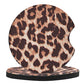 4 Pack Car Coasters, 2.75inch Leopard Print Cup Holder Coasters for Car, Neoprene Cup Pad Mat Coaster for Cup Holders for Women