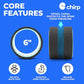 Chirp Wheel Foam Roller – 6” High-Density Muscle Roller for Back & Neck, Trigger Point Therapy, Deep Tissue Massage, Stretching & Exercise, Spine-Friendly, 500 lbs Capacity (Mint)