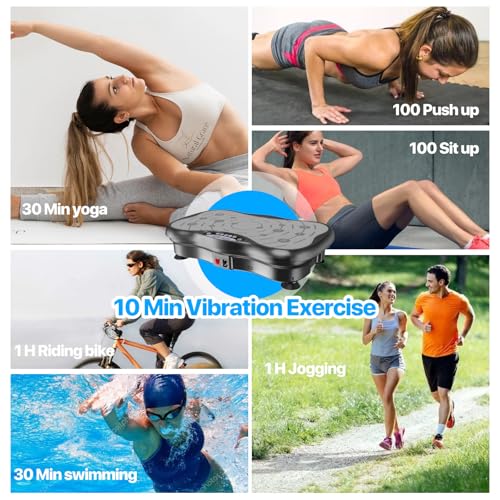 Vibration Plate Exercise Machine for Lymphatic Drainage Weight Loss, Whole Body Workout Vibration Fitness Platform ,Home Training Equipment ,Sport Gym for Weight Loss Fat Burner for Women Men