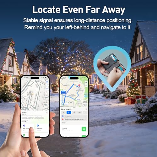 2026 [Apple MFi Certified] (iOS Only) Bluetooth Tracker Smart Card for Apple Find My iPhone Ultra-Thin Wallet GPS Tracker, 5-10 Years Staying Power, Keys Finder & Item Locator for Keys, Bags, Passport