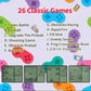 18Pcs Video Game Party Favors for Kids, Arcade Video Game Birthday Supplies Mini Gaming Console Keychain Classroom Prizes for Boys and Girls