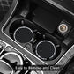 2PCS Bling Car Cup Coaster, 2.75 Inch Auto Cup Holder Insert Coasters Silicone Anti-Slip Crystal Rhinestone Drink Mat, Universal Vehicle Interior Accessories for Women Girls (Black)