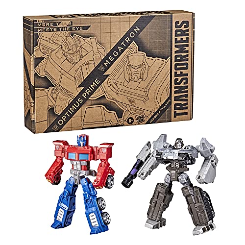 Transformers Toys Heroes and Villains Optimus  and Megatron 2-Pack Action Figures - for Kids Ages 6 and Up, 7-inch ( Exclusive)