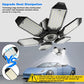 Garage Lights - 2Pack Super Bright 32000LM LED Garage Ceiling Light 6500K LED Shop Light w/ 6 Deformable Panels Screw in E26/E27 Socket Light Bulbs for Workshop Storage Warehouse Attic