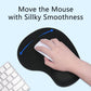 Ergonomic Mouse Pad with Wrist Rest, Gel Wrist Support Mousepad, Pain Relief Laptop Computer Mouse Pad, Non-Slip Mouse Pads for Office & Home (Black)
