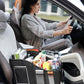 YOHOOLYO Car Seat Organizer Backseat Car Organizer with 4 Compartments, 4 Cup Holders and 7 Mesh Pockets for Front and Rear Seat, Black