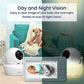Babysense 5" HD Split-Screen Baby Monitor, Video Baby Monitor with 2 Cameras and Audio, Night Light, 1000ft Range, Two-Way Audio, 4X Zoom, Night Vision, 4000mAh Battery
