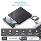 External CD DVD Drive, Ultra Slim CD Burner USB 3.0 with 4 USB Ports and 2 TF/SD Card Slots, Optical Disk Drive for Laptop Mac, PC Windows 11/10/8/7 Linux OS