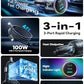 JOYROOM 175W Super Fast Car Charger [GaN] 3-Port Car Charger USB C Fast Charge with USB-C Cable, Car Cigarette Lighter USB Charger for iPhone 17/16/15, Samsung S26/25, Pixel 10, MacBook, iPad and More