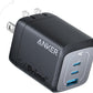 Anker Prime 67W USB C Charger, Anker GaN Wall Charger, 3-Port Compact Fast PPS Charger, For MacBook Pro/Air, Pixelbook, iPad Pro, iPhone 17/16/Pro, Galaxy S23/S22, Note20, Pixel, Apple Watch, and More