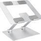 Sturdy and Portable Ergonomic Laptop Stand for Desk, Adjustable Riser, Fits all Laptops and Notebooks up to 17.3 Inch, Silver, 10 x 8.7 x 6 in