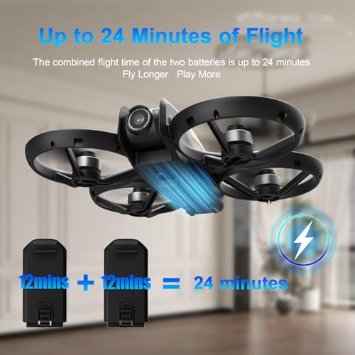Drone for Kids with Camera and 4.5" Screen Remote – Beginner RC Drone with Brushless Motor, Optical Flow Hover, One-Key Takeoff, 2 Batteries