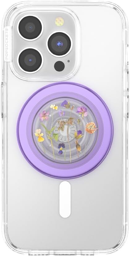PopSockets Phone Grip with Expanding Kickstand, Adhesive Grip, Cute PopSockets - Purple Fields