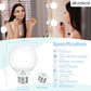 hansang G25 LED Globe Light Bulbs, 60W Equivalent, 5000K Daylight Bathroom, E26 Base, Eye-Friendly Vanity Round, Perfect for Vanity Makeup Mirror, 120V CRI85+ Non-Dimmable 4Pack