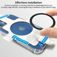Universal Metal Rings Compatible with Magsafe Sticker,Magnetic Ring for Phone Cases & Wireless Charging, 6 Pack (2 Black,2 White & 2 Silver)