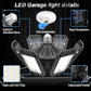 2 Pack Garage Lights, 200W 20000LM 6500K LED Shop Lights, Garage Light Ceiling Led with 6+1 Deformable Panels, Screw in E26/E27 Socket Bulb for Warehouse, Workshop, Basement, Barn Lighting