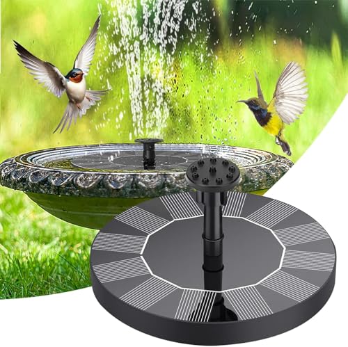 Joyday Solar Fountain, Bird Bath Fountain Pump with 8 Nozzles, Floating Solar Powered Water, Outdoor Freestanding DIY Submersible for Pond Pool Patio Garden Fish Tank, Aquarium Decor