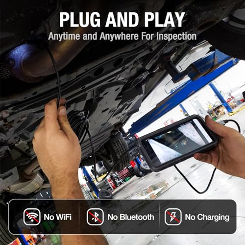 USB C Endoscope Camera with Light, Teslong Type-C Snake Borescope Camera with 8 LED Lights, 10FT Flexible Waterproof Inspection Cam, Fiber Optic Scope Compatible with iPhone 15/16/17, Android Phone