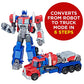 Transformers Toys Heroic Optimus  Action Figure - Timeless Large-Scale Figure, Changes into Toy Truck - Toys for Kids 6 and Up, 11-inch ( Exclusive)