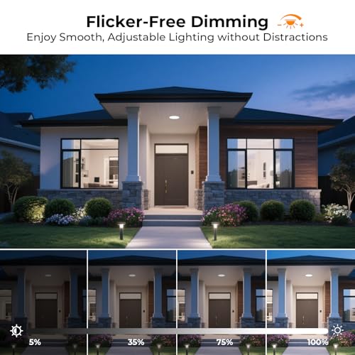 LED Flood Light Bulbs, PAR38 Outdoor Flood Light Bulb 5000K,13W 100W Equivalent, Daylight White LED Floodlight Dimmable, Waterproof for Porch Yard Garage, E26 Base, 15,000 Hrs, 2 Pack