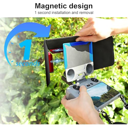 FPVtosky RC 2 Sun Hood Shade with Lanyard for DJI Lito X1/ Mini 5 Pro/Mini 4 Pro/Flip/Air 3 Accessories, RC2 Controller Screen Protector Joystick Cover [ONLY FOR RC 2 CONTROLLER]