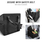 YOOFAN Car Seat Organizer - Passenger Seat Organizer, Collapsible Small Car Seat Storage Organizer for Console Front/Back, Automotive Backseat Organizer with Belt 4 Cup Holders for Kids Accessories