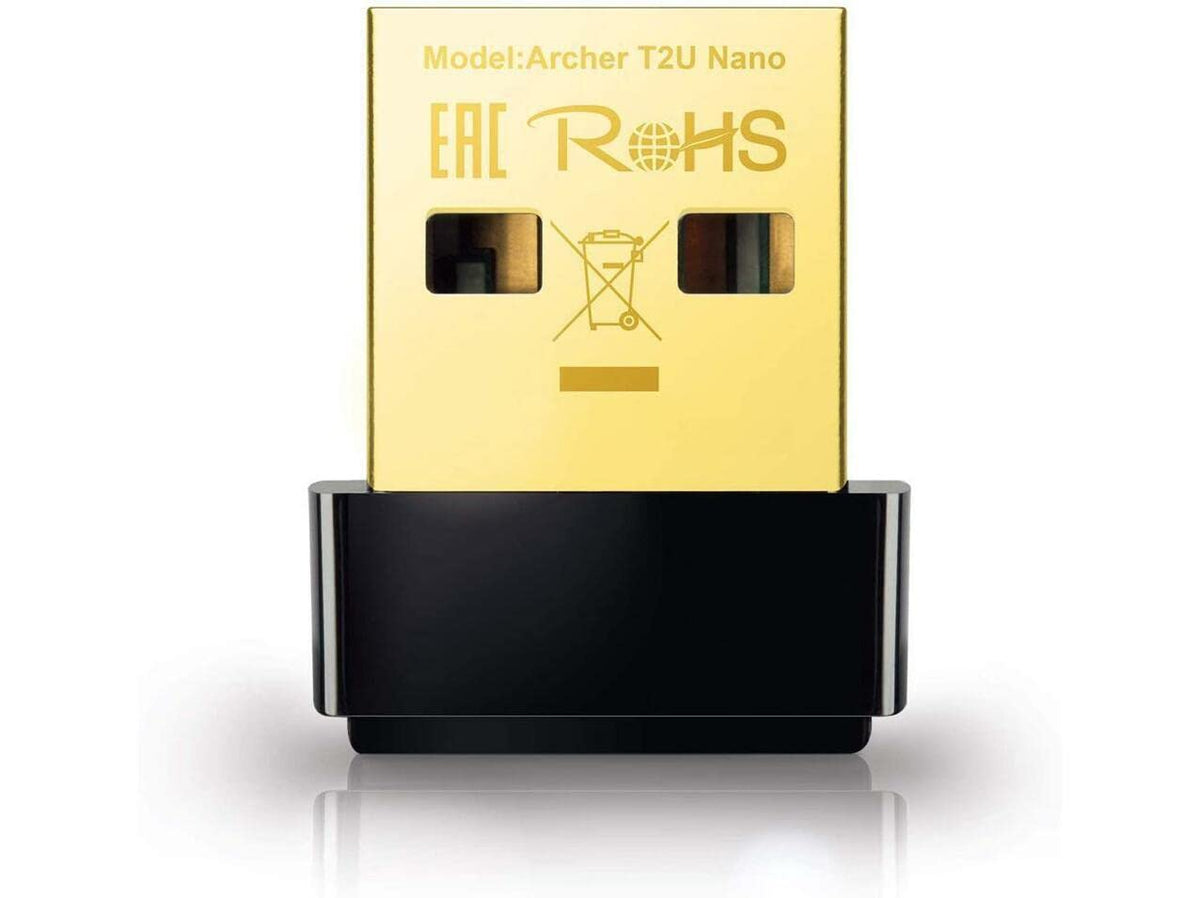 TP-Link Nano AC600 USB WiFi Adapter(Archer T2U Nano)- 2.4G/5G Dual Band Wireless Network Transceiver for PC Desktop, Travel Size, Supports Windows (11,10, 8.1, 8, 7, XP/Mac OS X 10.9-10.14)