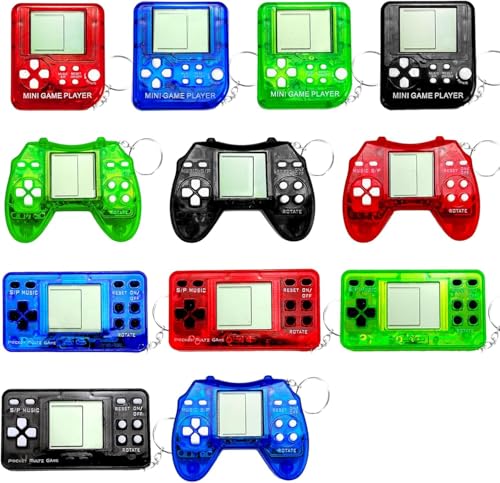 12 Pcs Video Game Party Favors for Kids, Mini Video Game Keychain as Return Gifts for Birthday Party, Classroom Prizes, Goodies Bags Stuffer