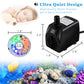 PULACO 160GPH Small Fountain Pump, 10Watt Submersible Pump with Automatic Color Changing LED Light and 3.3 ft Tubing for Water Feature, Outdoor Pond, Aquarium fish tanks