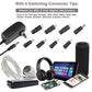 DC 5V 2A 2000mA Power Supply Cord Charger Multi Tips 10W AC Adapter with 8 Selectable Multiple Switching Connectors for TV Box LED Lights Strip Tablets Webcam Camera Speaker Router Transformer ect