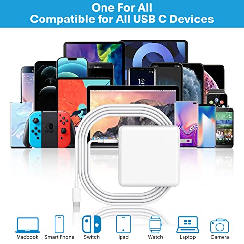 Mac Book Pro Charger - 118W USB C Fast Charger Power Adapter Compatible with MacBook Pro/MacBook Air 16 15 14 13 Inch, M1 M2 M3 M4 M5, New iPad Pro and All USB C Device, Charge Cable 6.6ft