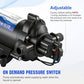 ECO-WORTHY 33-Series Industrial Water Pressure Pump 110V AC 4.0GPM 50PSI RV Fresh Water Diaphragm Pump include Garden Hose Adapters for Irrigation Marine Boat Sprinkler Faucet