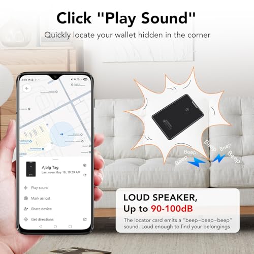 2 Pack Wallet Tracker Card for Android Bluetooth Tracker Work with Google Find Hub(Android Only), IP68 Waterproof, Item Finder for Bags, Keys, Passport