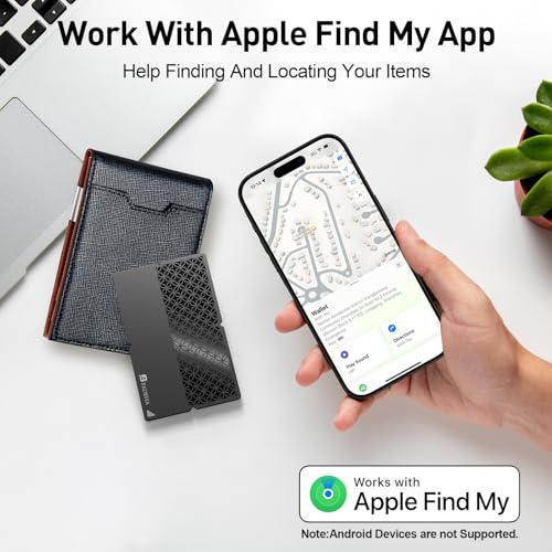 2026 [Apple MFi Certified] (iOS Only) Bluetooth Tracker Smart Card for Apple Find My iPhone Ultra-Thin Wallet GPS Tracker, 5-10 Years Staying Power, Keys Finder & Item Locator for Keys, Bags, Passport